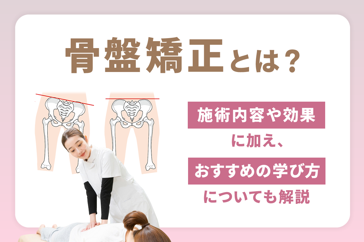 骨盤矯正とは？施術内容や効果に加え、おすすめの学び方についても解説